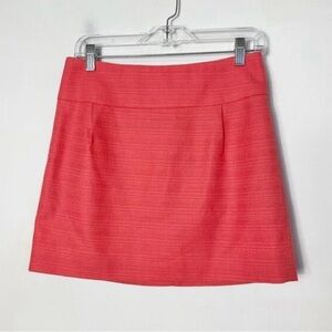 J.Crew Tweed Short Mini Pencil Skirt Womens 2. Salmon colored. Lined Back Zip.